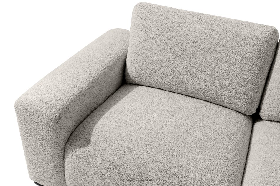 ZUCCO Modulares Zweisitzer-Sofa aus braunem Bouclé-Stoff braun - Foto 4