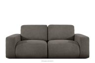 Modulares Zweisitzer-Sofa aus dunkelbraunem Bouclé-Stoff