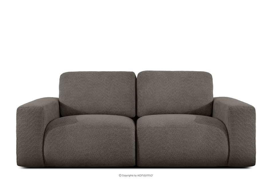 ZUCCO Modulares Zweisitzer-Sofa aus dunkelbraunem Bouclé-Stoff dunkelbraun - Foto 0