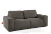 ZUCCO Modulares Zweisitzer-Sofa aus dunkelbraunem Bouclé-Stoff dunkelbraun - Foto 3