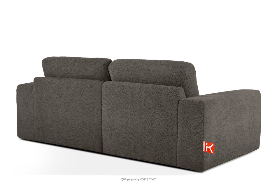 ZUCCO Modulares Zweisitzer-Sofa aus dunkelbraunem Bouclé-Stoff dunkelbraun - Foto 3