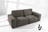 ZUCCO Modulares Zweisitzer-Sofa aus dunkelbraunem Bouclé-Stoff dunkelbraun - Foto 2