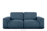 Modulares Zweisitzer-Sofa aus dunkelblauem Bouclé-Stoff