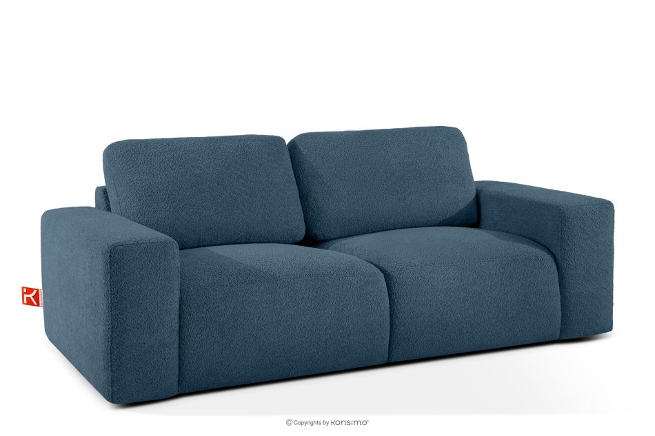 ZUCCO Modulares Zweisitzer-Sofa aus dunkelblauem Bouclé-Stoff dunkelblau - Foto 2