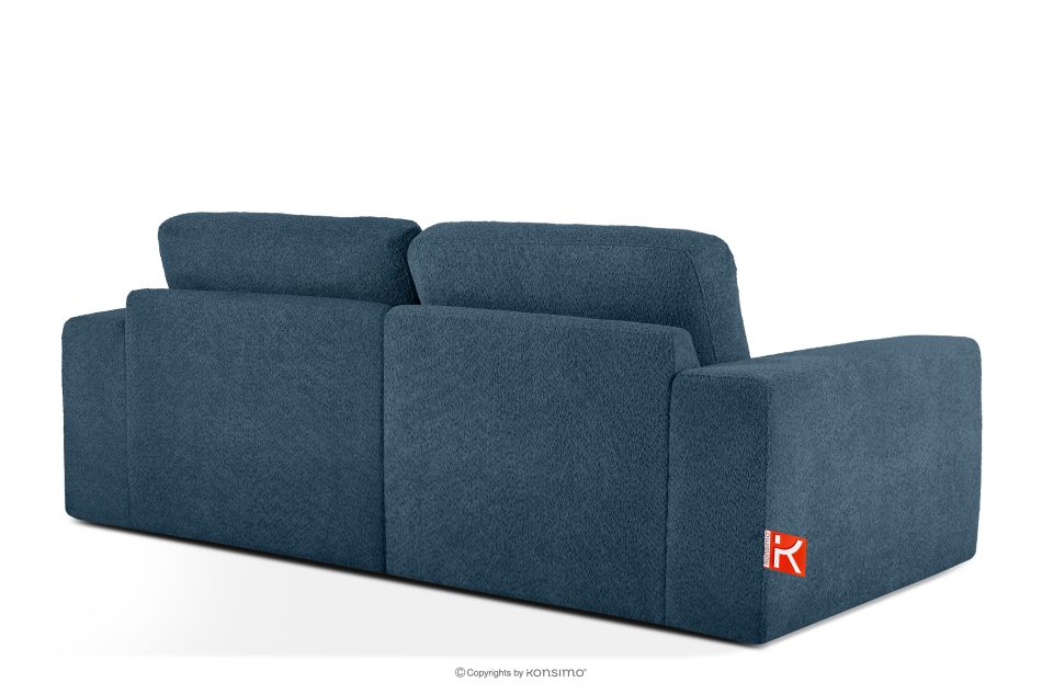 ZUCCO Modulares Zweisitzer-Sofa aus dunkelblauem Bouclé-Stoff dunkelblau - Foto 3