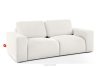 ZUCCO Modulares Zweisitzer-Sofa aus ecrufarbenem Bouclé-Stoff ecru - Foto 3