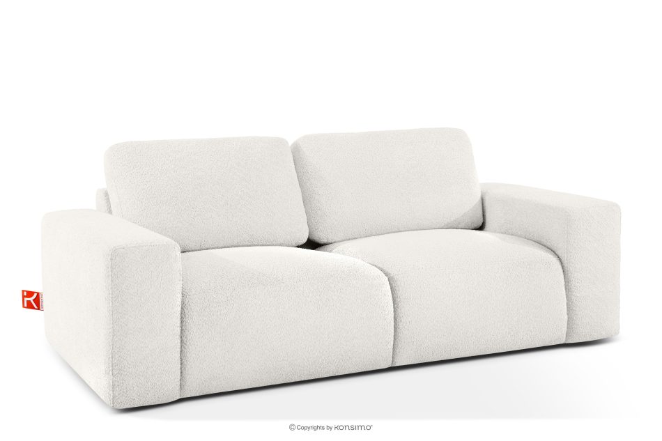 ZUCCO Modulares Zweisitzer-Sofa aus ecrufarbenem Bouclé-Stoff ecru - Foto 2