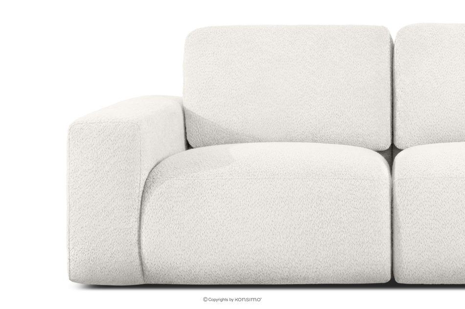 ZUCCO Modulares Zweisitzer-Sofa aus ecrufarbenem Bouclé-Stoff ecru - Foto 5