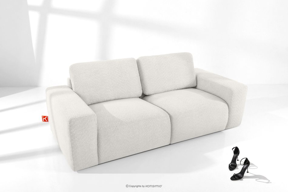 ZUCCO Modulares Zweisitzer-Sofa aus ecrufarbenem Bouclé-Stoff ecru - Foto 1