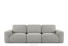 ZUCCO Modulares Dreisitzer-Sofa aus hellgrauem Bouclé-Stoff hellgrau - Foto 1
