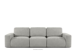 ZUCCO, https://konsimo.de/kollektion/zucco/ Modulares Dreisitzer-Sofa aus hellgrauem Bouclé-Stoff hellgrau - Foto