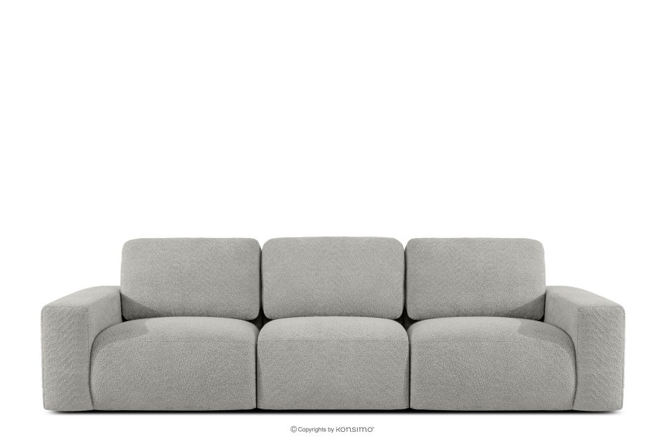 ZUCCO Modulares Dreisitzer-Sofa aus hellgrauem Bouclé-Stoff hellgrau - Foto 0