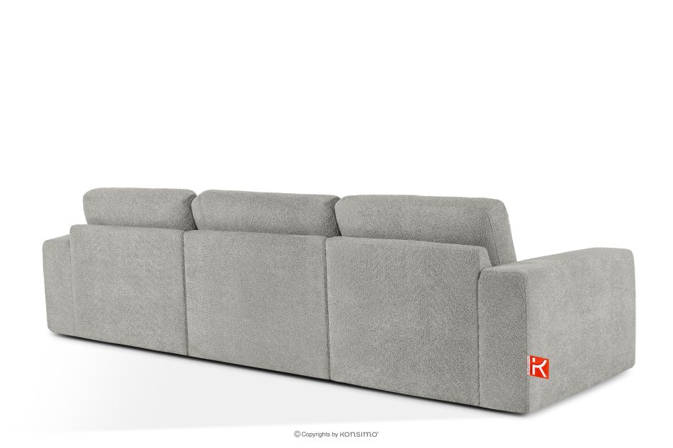 ZUCCO Modulares Dreisitzer-Sofa aus hellgrauem Bouclé-Stoff hellgrau - Foto 3