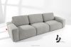 ZUCCO Modulares Dreisitzer-Sofa aus hellgrauem Bouclé-Stoff hellgrau - Foto 2