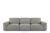 ZUCCO Modulares Dreisitzer-Sofa aus dunkelgrauem Bouclé-Stoff dunkelgrau - Foto 1