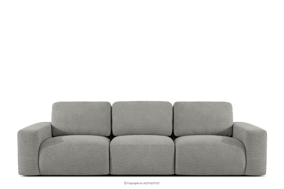 ZUCCO Modulares Dreisitzer-Sofa aus dunkelgrauem Bouclé-Stoff dunkelgrau - Foto 0