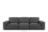 ZUCCO Modulares Dreisitzer-Sofa aus graphitfarbenem Bouclé-Stoff graphit - Foto 1