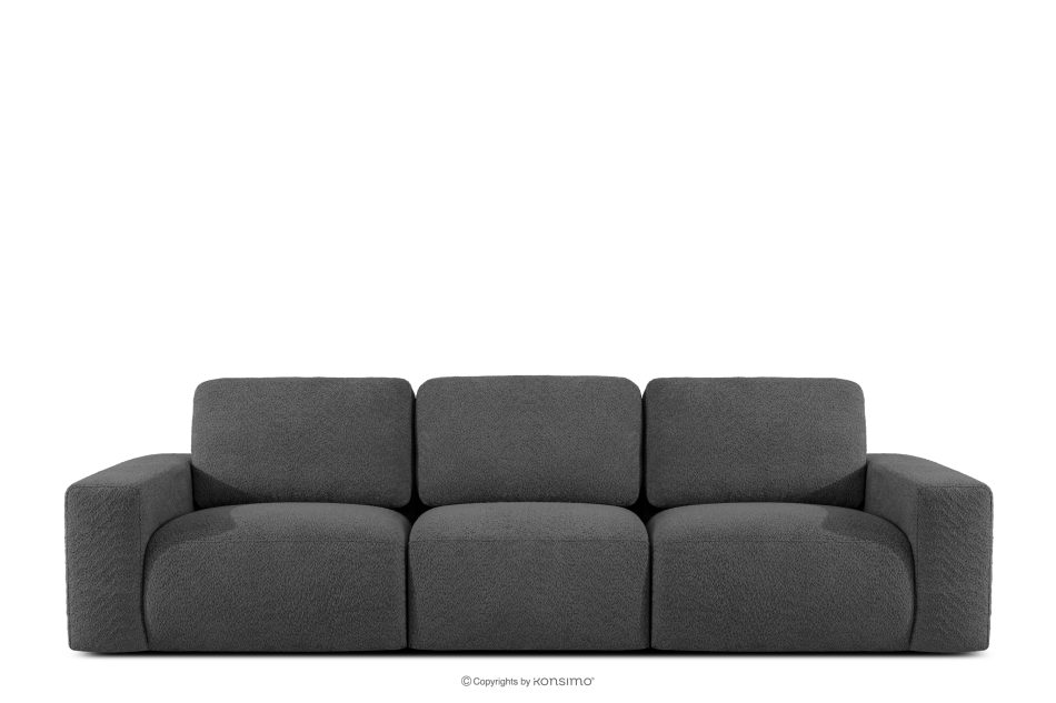 ZUCCO Modulares Dreisitzer-Sofa aus graphitfarbenem Bouclé-Stoff graphit - Foto 0