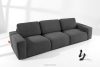 ZUCCO Modulares Dreisitzer-Sofa aus graphitfarbenem Bouclé-Stoff graphit - Foto 2