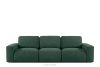 ZUCCO Modulares Dreisitzer-Sofa aus grünem Bouclé-Stoff grün - Foto 1