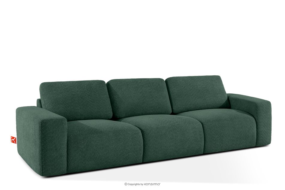 ZUCCO Modulares Dreisitzer-Sofa aus grünem Bouclé-Stoff grün - Foto 2