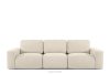 ZUCCO Modulares Dreisitzer-Sofa aus hellbeigem Bouclé-Stoff hellbeige - Foto 1