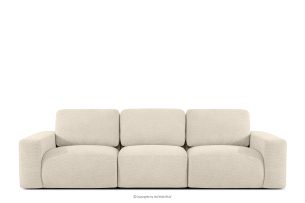 ZUCCO, https://konsimo.de/kollektion/zucco/ Modulares Dreisitzer-Sofa aus hellbeigem Bouclé-Stoff hellbeige - Foto