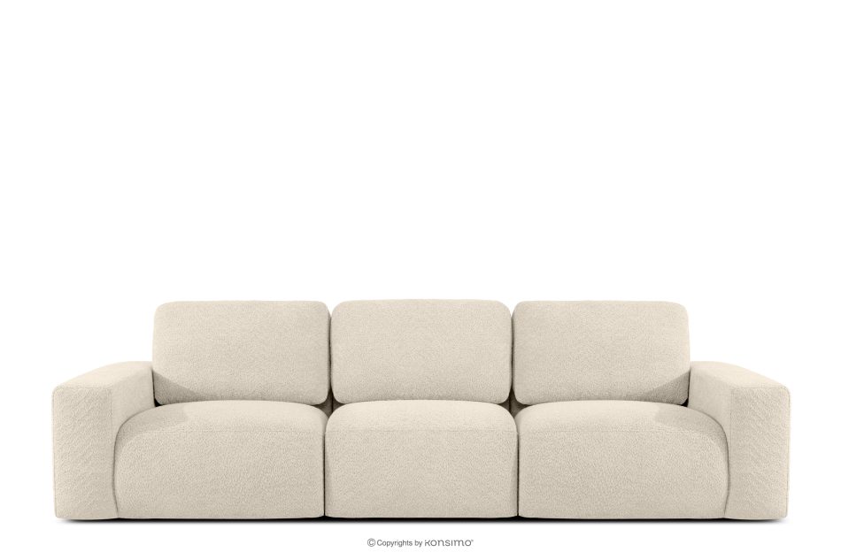 ZUCCO Modulares Dreisitzer-Sofa aus hellbeigem Bouclé-Stoff hellbeige - Foto 0
