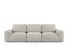 ZUCCO Modulares Dreisitzer-Sofa aus braunem Bouclé-Stoff braun - Foto 1