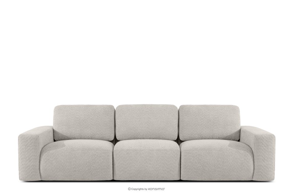 ZUCCO Modulares Dreisitzer-Sofa aus braunem Bouclé-Stoff braun - Foto 0