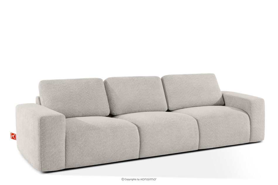 ZUCCO Modulares Dreisitzer-Sofa aus braunem Bouclé-Stoff braun - Foto 2
