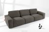 ZUCCO Modulares Dreisitzer-Sofa aus dunkelbraunem Bouclé-Stoff dunkelbraun - Foto 2