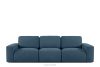 ZUCCO Modulares Dreisitzer-Sofa aus dunkelblauem Bouclé-Stoff dunkelblau - Foto 1