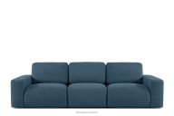 Modulares Dreisitzer-Sofa aus dunkelblauem Bouclé-Stoff