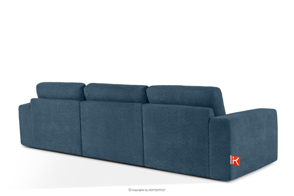 ZUCCO Modulares Dreisitzer-Sofa aus dunkelblauem Bouclé-Stoff dunkelblau - Foto 3