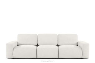 ZUCCO, https://konsimo.de/kollektion/zucco/ Modulares Dreisitzer-Sofa aus ecrufarbenem Bouclé-Stoff ecru - Foto