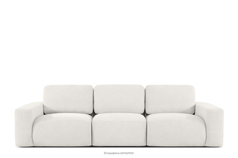 ZUCCO Modulares Dreisitzer-Sofa aus ecrufarbenem Bouclé-Stoff ecru - Foto 0