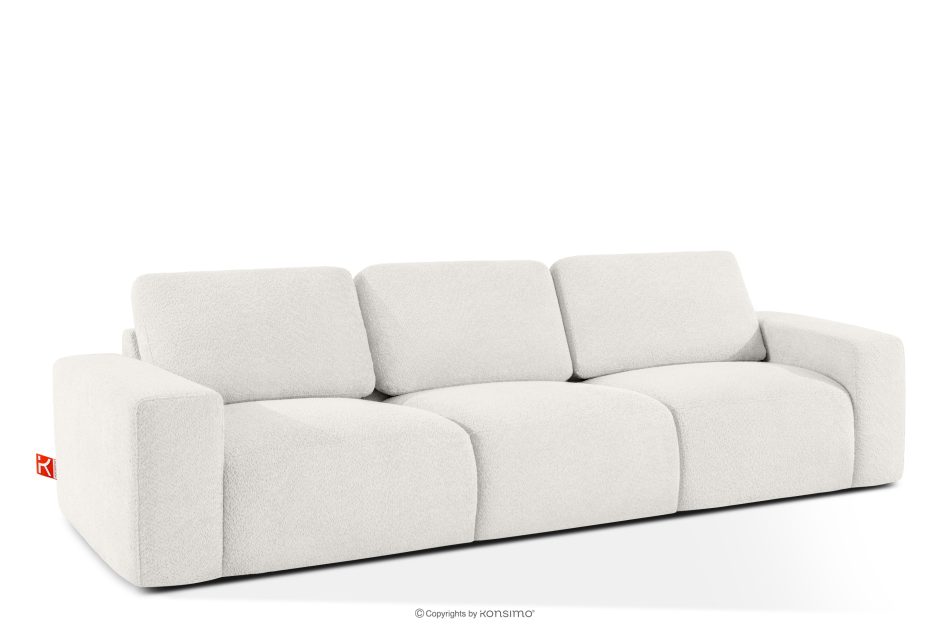 ZUCCO Modulares Dreisitzer-Sofa aus ecrufarbenem Bouclé-Stoff ecru - Foto 2