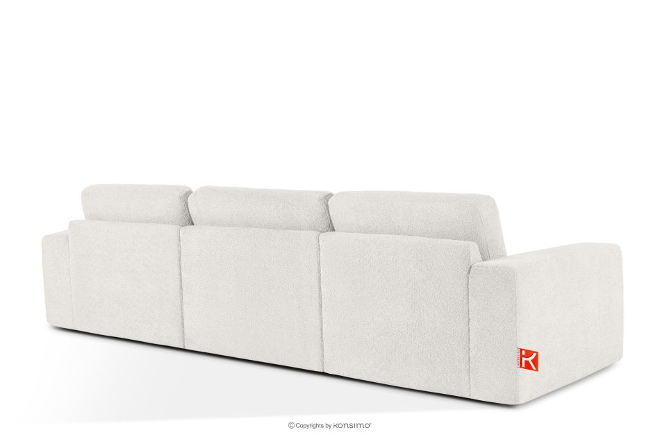 ZUCCO Modulares Dreisitzer-Sofa aus ecrufarbenem Bouclé-Stoff ecru - Foto 3