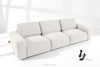 ZUCCO Modulares Dreisitzer-Sofa aus ecrufarbenem Bouclé-Stoff ecru - Foto 2