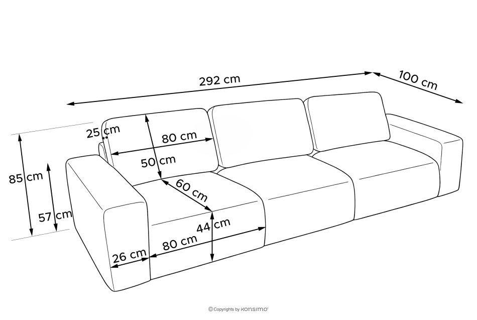 ZUCCO Modulares Dreisitzer-Sofa aus dunkelgrauem Bouclé-Stoff dunkelgrau - Foto 11