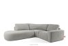 ZUCCO Modulares Ecksofa aus Bouclé-Stoff, links, hellgrau hellgrau - Foto 3