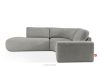 Modulares Ecksofa aus Bouclé-Stoff, links, dunkelgrau