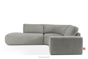 ZUCCO, https://konsimo.de/kollektion/zucco/ Modulares Ecksofa aus Bouclé-Stoff, links, dunkelgrau dunkelgrau - Foto