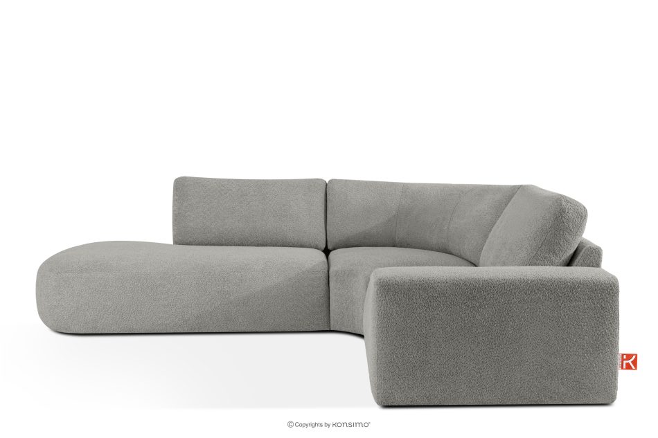 ZUCCO Modulares Ecksofa aus Bouclé-Stoff, links, dunkelgrau dunkelgrau - Foto 0