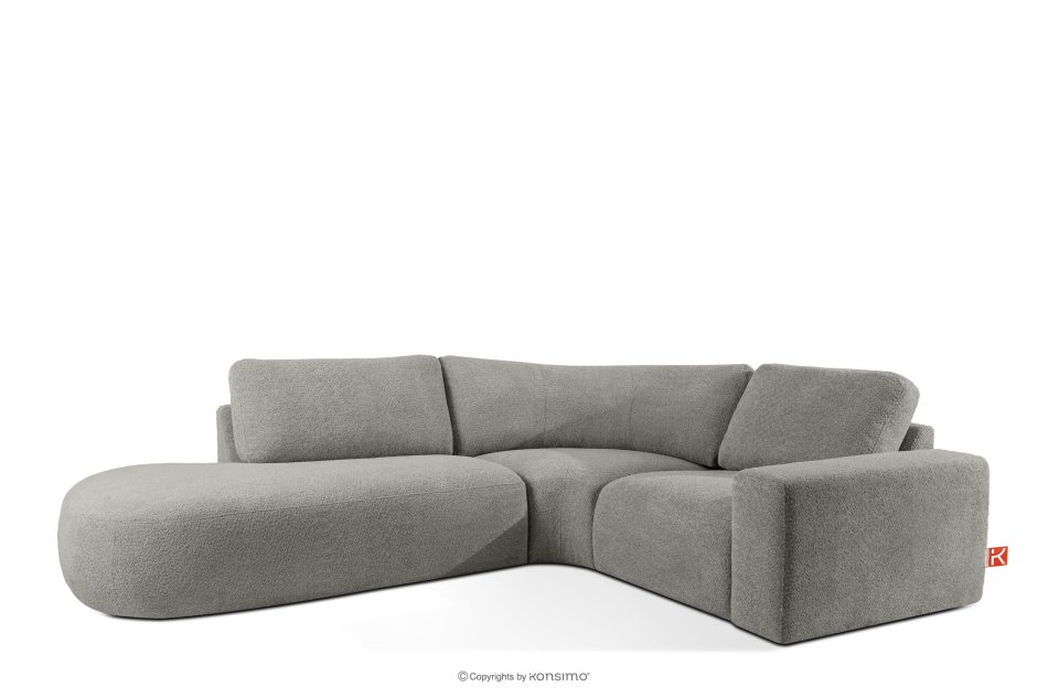 ZUCCO Modulares Ecksofa aus Bouclé-Stoff, links, dunkelgrau dunkelgrau - Foto 2