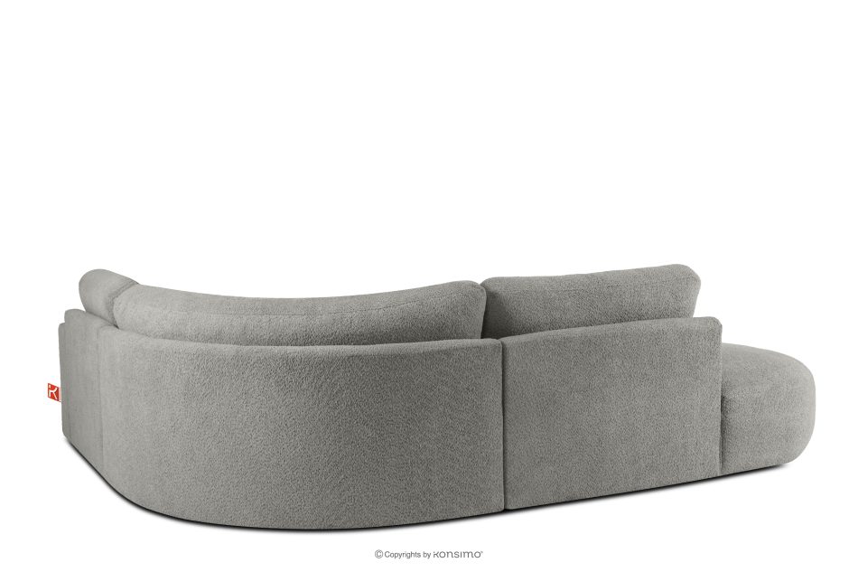 ZUCCO Modulares Ecksofa aus Bouclé-Stoff, links, dunkelgrau dunkelgrau - Foto 3
