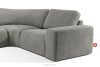 ZUCCO Modulares Ecksofa aus Bouclé-Stoff, links, dunkelgrau dunkelgrau - Foto 6