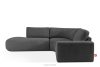 Modulares Ecksofa aus Bouclé-Stoff, links, graphit