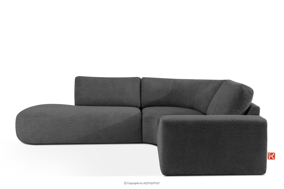 ZUCCO Modulares Ecksofa aus Bouclé-Stoff, links, graphit graphit - Foto 0